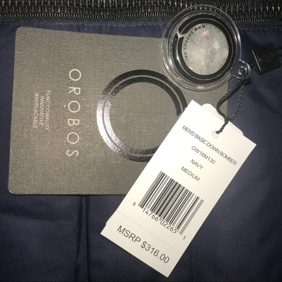 Men’s Orobos Basic Down Bomber Size Medium - Picture 2 of 7